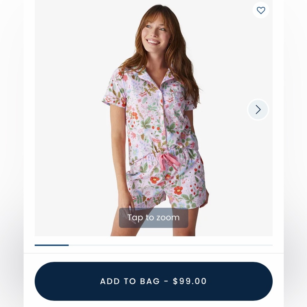 Rifle Paper Co x The Company Store XS Pajama Set — Originally $99